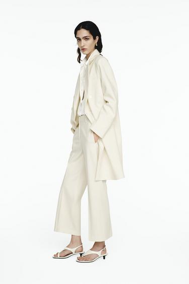 ZW COLLECTION HIGH-WAISTED CROP PANTS Zara