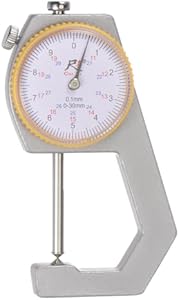 HARFINGTON Dial Thickness Gauge 0-30mm | 0.1mm Mechanical Thickness Tester Gauge Cusp Head for Measure Sheet Metal Harden Board HARFINGTON