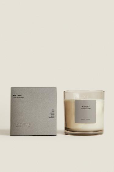 (620 G) DARK AMBER SCENTED CANDLE Zara Home