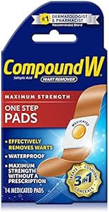 Compound W Maximum Strength One Step Wart Remover Pads | 14 Count | Pack of 3 Compound W