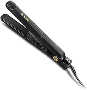 Andis 37685 Professional 1" 450ºF High Heat Ceramic Flat Iron with Dual Voltage & Auto Shut-Off, Black Andis