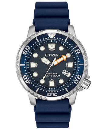Мужские часы Eco-Drive Promaster Diver с синим ремешком, 42 мм BN0151-09L Citizen