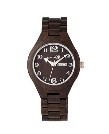 Часы с браслетом из заболони и коричневой даты 41 мм Earth Wood