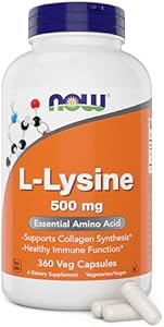 Now L-Lysine 500 mg, 360 Capsules (Капсулы) NOW Foods