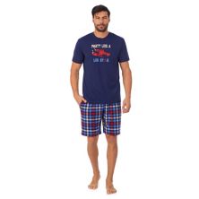 Мужская пижамная футболка с коротким рукавом Cuddl Duds® и пижамные шорты с принтом Cuddl Duds