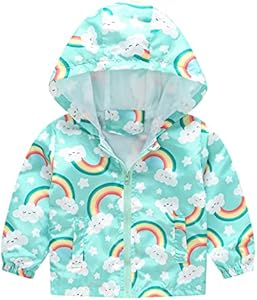 Happy Cherry Kids Boys Girls Fleece Lined Windbreaker Jacket Fashion Prints Hoodie for Fall Winter Happy Cherry