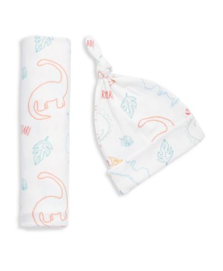 Baby's 2-Piece Swaddle &amp; Beanie Set Toby