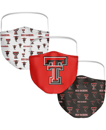 Набор из 3 масок для лица с логотипом для нескольких взрослых Texas Tech Red Raiders Fanatics