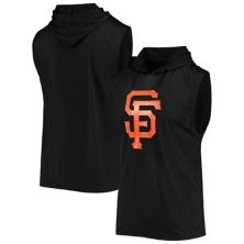 Мужской черный пуловер без рукавов с капюшоном Stitches San Francisco Giants Stitches