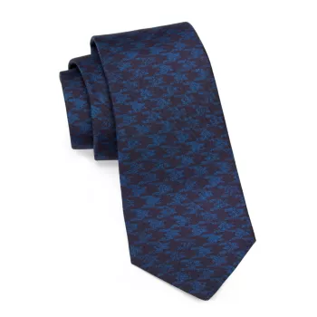 Шелковый галстук с узором «елочка» Kiton