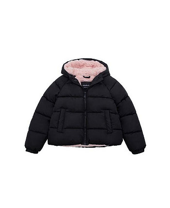 Little and Big Girls' Heavyweight Puffer Jacket Sherpa Lined Bubble Coat Rokka&Rolla