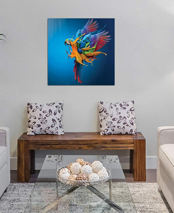 Картина Сулаймана Альмаваша "Летящие цвета" на холсте в обертке в галерее ICanvas
