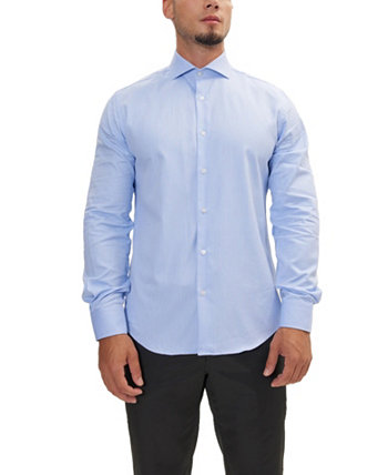 Мужская приталенная рубашка Modern с воротником-стойкой RON TOMSON