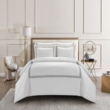 Chic Home Lewiston Gray 3-pc. Hotel Inspired Embroidery Duvet Set with Shams Chic Home