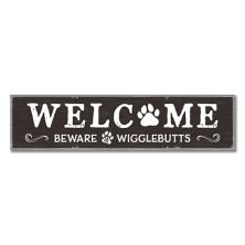 Artisan Signworks Welcome Beware Of Wigglebutts Dog Wall Decor Artisan Signworks