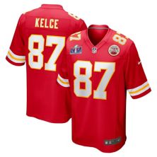 Men's Nike Travis Kelce Red Kansas City Chiefs Super Bowl LVIII Game Jersey Nitro USA