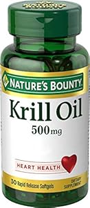 Nature's Bounty Krill Oil, Heart Health, Dietary Supplement, 500mg, Rapid Release Softgels (Мягкие капсулы), 30 count Nature's Bounty