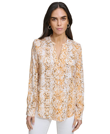 Женская блузка с нагрудным карманом с принтом Calvin Klein