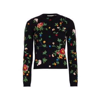 Ruthy Embroidered Cardigan Alice + Olivia