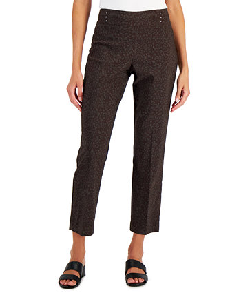Женские укороченные брюки без застежек с принтом, созданные для Macy's J&M Collection