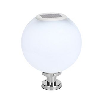 Techko Solar-Powered Sphere Pillar Light with Remote Techko