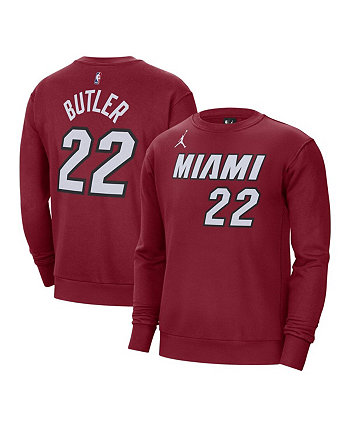 Мужской красный пуловер с именем и номером Jimmy Butler Miami Heat Jordan