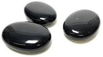 Pachamama Essentials Black Obsidian Palm Stone Polished - Pocket Stone for Anxiety Healing - Meditation (Black Obsidian) Pachamama Essentials