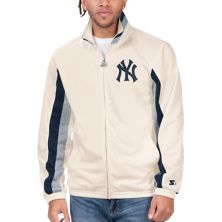 Men's Starter Cream New York Yankees Rebound Cooperstown Collection Full-Zip Track Jacket Starter