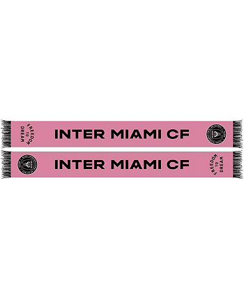 Мужской и женский розовый трикотажный шарф Inter Miami CF с крючками Ruffneck Scarves
