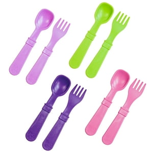 Re-Play Toddler Utensils Kids Silverware 8 BPA Free Baby Utensils Butterfly Re-Play