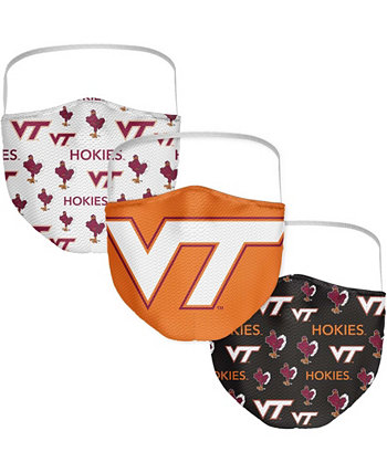 Multi Adult Virginia Tech Hokies All Over Logo Покрытие для лица, 3 упаковки Fanatics