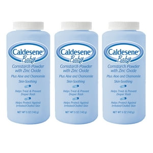 3 Pack Caldesene Baby Cornstarch Powder With Zinc Oxide 5 oz Each Caldesene