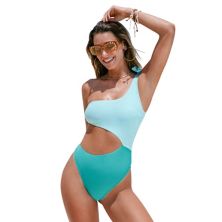 Women's CUPSHE One Shoulder Cutout One Piece Swimsuit Cupshe