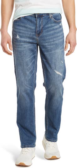 Рваные узкие прямые джинсы Oliver Logan