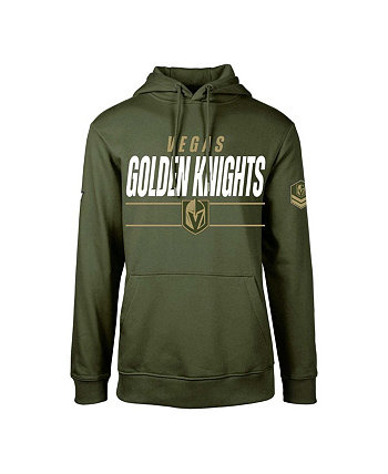 Мужской оливковый флисовый пуловер с капюшоном Vegas Golden Knights Podium LevelWear