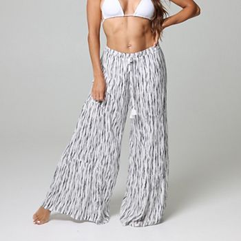 Women's J. Valdi Swim Cover-Up Tiered Pants J. Valdi