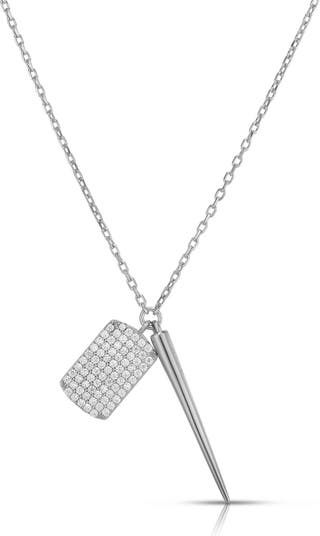 Ожерелье с подвеской из стерлингового серебра с родиевым покрытием Sphera Milano