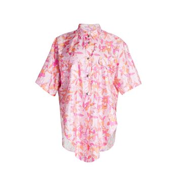 Шелковая рубашка на пуговицах с цветочным принтом Liaggy ISABEL MARANT