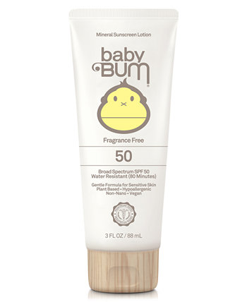 Baby Bum SPF 50 Минеральный солнцезащитный лосьон, 3 унции. Sun Bum