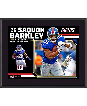 Сублимированная табличка Saquon Barkley New York Giants 2018 «Новичок года в нападении» размером 10,5 x 13 дюймов Fanatics Authentic
