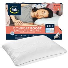 Serta® Comfort Boost Gel Memory Foam & Fiber Pillow Serta