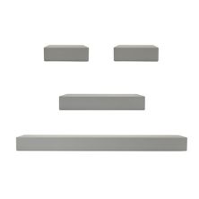 Melannco Grey Chunky Floating Wall Shelf Набор из 4 предметов Melannco