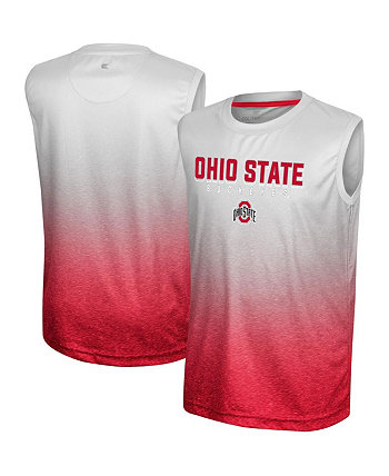 Youth Boys and Girls White, Scarlet Ohio State Buckeyes Max Tank Top Colosseum