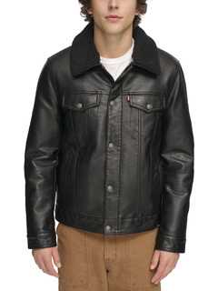 Мужская куртка Levi's® Faux Leather Trucker с воротником на меху Levi's®