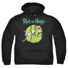 Rick And Morty Portal Adult Pull Over Hoodie Licensed Character