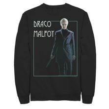 Мужской флисовый пуловер с изображением Гарри Поттера Драко Малфоя в простой рамке с портретной графикой Harry Potter