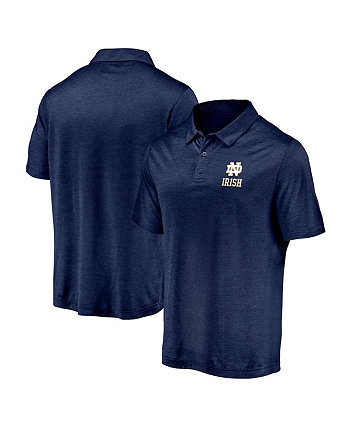 Мужская темно-синяя рубашка-поло в полоску с логотипом Notre Dame Fighting Irish Primary Fanatics