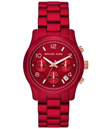 Женские часы-хронограф с браслетом из нержавеющей стали с красным покрытием, 38 мм Michael Kors