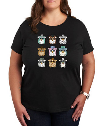 Модная футболка больших размеров с рисунком Furby Air Waves Hybrid Apparel