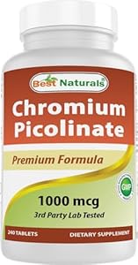 Best Naturals Chromium Picolinate 1000mcg 240 Tablets (Таблетки) Best Naturals